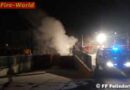 Nö: Container mit Grünschnitt in Brand geraten