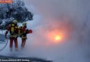 Nö: Lkw auf der A21 im Vollbrand  – Sperre für mehrere Stunden