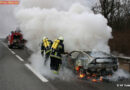 Nö: Pkw auf der Stockerauer Schnellstraße in Tulln in Vollbrand
