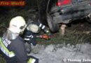 Stmk: Verkehrsunfall in Spielberg -> Pkw saß auf Baumstamm auf