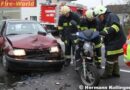 Oö: Moped landete auf B 129 auf Automotorhaube