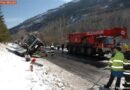 Oö: Lkw-Straßenkehrmaschine in Langwies umgekippt