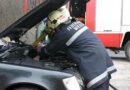 Bgld: Fahrzeugbrand am Römersee in Wiesen