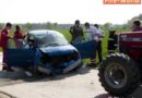 Nö: Frontalzusammenstoß zwischen einem Mopedauto und Traktor