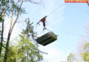 Oö: Übung mit der Materialseilbahn in Obernberg