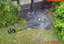 Nö: Rasenmäher und Thujenhecke in Köttlach in Brand
