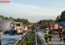 Deutschland: Lkw-Brand nach Auffahrunfall auf der BAB23 bei Lägerdorf