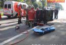 Sbg: Unfalllenker hing seitlich im Fahrzeug (A1, Thalgau)