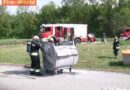 Oö: Müllcontainer bei einer Müllinsel in Brand geraten