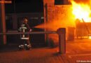 Nö: Mülltonne in historischem Gebäude in Vollbrand