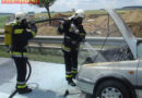 Nö: Brand im Motorraum eines Pkws auf der A4 bei Fischamend