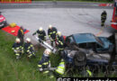Oö: Übungsannahme: Verkehrsunfall mit eingeklemmten Personen