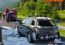 Stmk: Pkw-Brand auf der A9 zwischen Mautern und Kalwang