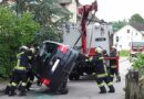 Oö: Pkw kommt nach Unfall auf der Fahrerseite zum liegen