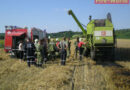 Nö: Motorbrand bei Mähdrescher bei Stixneusiedl
