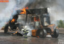 Oö: Holzladerbrand bei der Fa. Rumpelmayr in Enns
