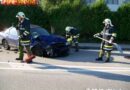 Oö: Fahrzeuge wurden bei Unfall auf Gehsteig geschleudert