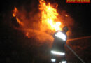 Bgld: Schilflagerplatz in Mörbisch in Vollbrand