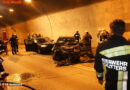 Tirol; Großeinsatz nach Unfallmeldung mit Brand im Brettfalltunnel