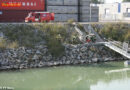 Oö: Feuerwehrübung im Containerterminal Ennshafen