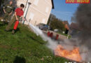 Oö: Erste praktische Feuerlöscher Übung der Kronstorfer Feuerwehrjugend
