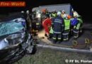 Oö: Fahrzeuglenker nach Unfall mit Lkw massiv im Wrack eingeklemmt