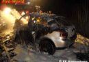 Oö: Lenker nach Unfall im Wrack verbrannt