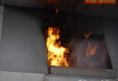 Tirol: FF Leutasch übte im Brandhaus der LFS in Telfs