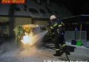 Stmk: Müllcontainerbrand droht Carport zu zerstören