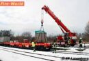 Nö: Container drohte beim Verladen abzustürzen