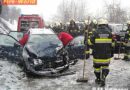 Ktn: Fahrzeuge prallen im dichten Schneetreiben aufeinander