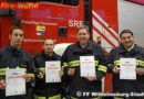 Nö: Vier erfolgreiche Funker beim Funkleistungsabzeichen in Gold