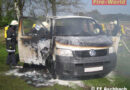 Nö: Kleintransporter in Aschbach in Vollbrand