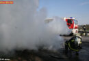 Oö: Pkw auf Autobahnparkplatz Enns in Vollbrand