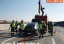 Nö: Pkw prallt auf der Autobahn gegen Baustellenabsperrung