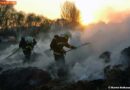 Nö: 300m² großer Misthaufen im Vollbrand