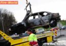 Oö: Fahrzeug auf der A1 in Vollbrand