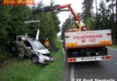 Nö: Pkw kam von der Fahrbahn ab und landete im Wald