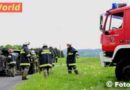 Oö: Kleinbus kommt nach Unfall auf der Seite zum liegen