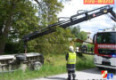 Bgld: Paketdienst-Transporter auf und davon in einen Bach gerollt