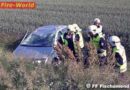 Nö: Überschlag am Strommasten vorbei ins Feld hinein