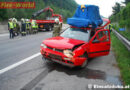 Nö: Pkw nach Reifenplatzer gegen Betonleitwand -> 2 Verletzte auf der A2