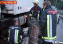 Tirol: Ölspur nach Verkehrsunfall mit Sattelzug (300 Liter Diesel ausgetreten)