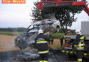 Nö: Fahrzeugbrand auf der L8 in Engelhartstetten