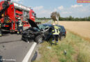 Nö: Schwerer Verkehrsunfall mit einer eingeklemmten Person in Laxenburg