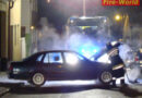 Nö: Feuerwehrleute schoben brennenden Pkw ins Freie