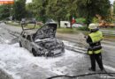 D: Pkw durch Brand total zerstört