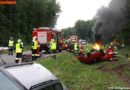 Bgld: Einsatzübung von Feuerwehr und Rotem Kreuz auf der B50
