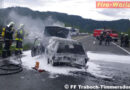 Stmk: Pkw-Unfall auf der A9 -> Auto begann zu brennen, Katze verbrannt