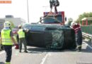 Oö: Pkw überschlägt sich nach Unfall mit Sattelzug